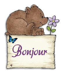 Gif animé bonjour